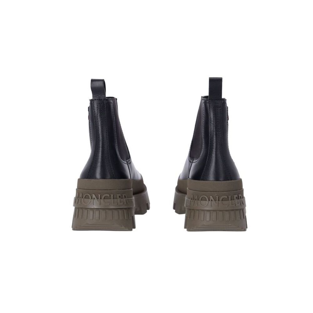 Moncler Lir Chunky Chelsea Boots in Black Leather - Picture 4 of 10